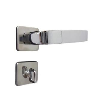 Imagem de Fechadura Torino Roseta Cromada para Porta Banheiro - Mgm, Tamanho: WC