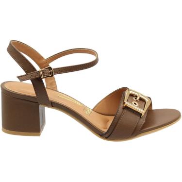 Imagem de Sandália Salto Médio Vizzano Ornamento De Fivela Feminina