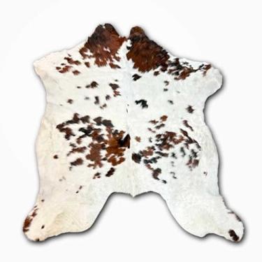 Imagem de Tapete de Couro em Formato de Boi - Tricolor | 007431