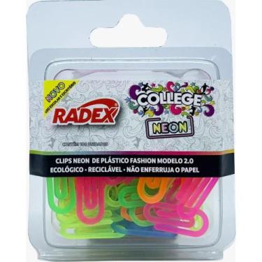 Imagem de Clips Colorido Plastico Neon N.2 C/100UN. - Radex