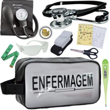 Imagem de Kit Academico Enfermagem Premium Preto Completo - Love Saude, PRETO TR