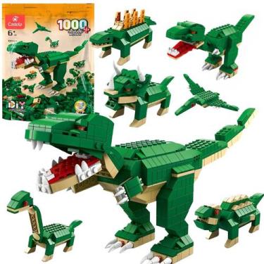 Imagem de Blocos de Montar Coleção Dinossauro 1000 Peças 6 em 1 - Castela - Cast