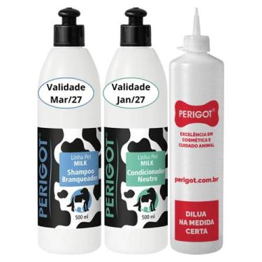 Imagem de Kit Shampoo Milk Branqueador Condicionador Neutro e Almotolia 600ml Pe
