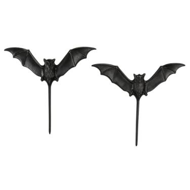 Imagem de Oasis Supply 24 Halloween Cupcake Toppers – Realistic, Pumpkin, Skull, Witch, Cat Decorations – Spooky Cake & Cupcake Picks for Halloween Party Favors & Dessert Déco 24 piece Spooky Black Bats