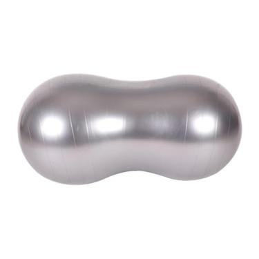 Imagem de Dynwave Bola de ioga Peanut, cadeira para exercícios, fitness, pilates, treino de core, treinamento de estabilidade com bomba, bola de equilíbrio para sentar, Cinza