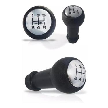 Imagem de Manopla Bola Câmbio + Coifa Citroen C3 Aro Preto 2003 A 2012