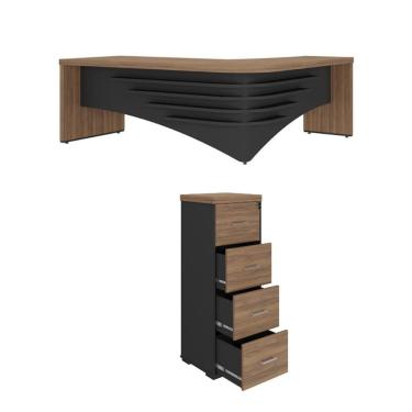 Imagem de Conjunto Escritório: Mesa Diretor LE 6129 + Arquivo 6372