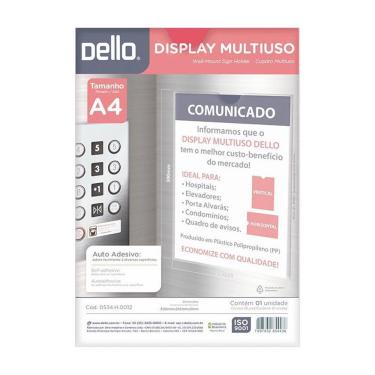 Imagem de Quadro de aviso A4 polipropileno 0534.H cristal Dello