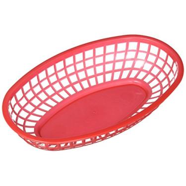 Imagem de Good Old Values Cestas vermelhas Fast Food 24,5 cm x 14,5 cm, pacote com 3