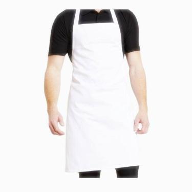 Imagem de Avental De Frente Tecido Oxford Branco 85X60