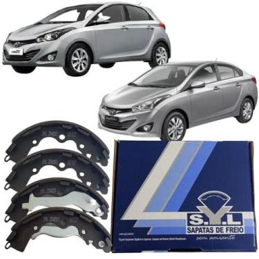 Imagem de Sapatas Lonas Freio Traseiro Hyundai HB20 2012 a 2019 Syl