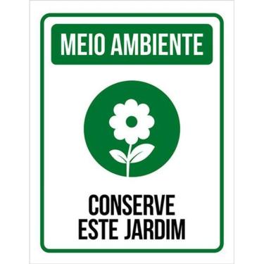 Imagem de Kit 10 Placas Meio Ambiente Conserve Este Jardim 36X46
