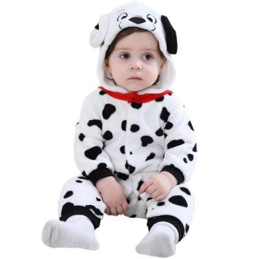 Imagem de Macacão unissex para bebês e animais, macacão infantil com capuz dálma