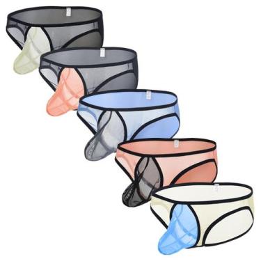 Imagem de Cuecas transparentes masculinas de malha transparente ZONBAILON