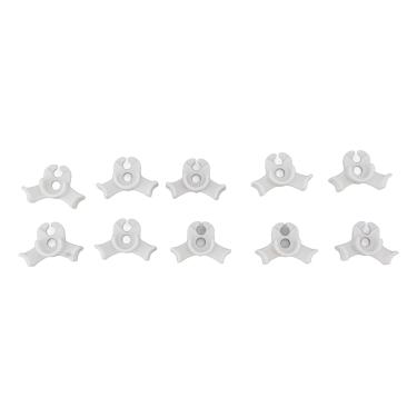 Imagem de Grampos de treinamento de plantas ajustáveis de plástico de baixa tensão para dobrador de plantas com ângulo de 90 graus para casa verde, jardim, plantas internas e externas, 20 peças (branco)