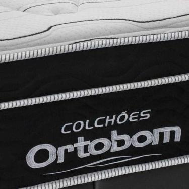 Imagem de Colchão Ortobom Queen Elegant Molas Ensacadas 158x198x28, Preto
