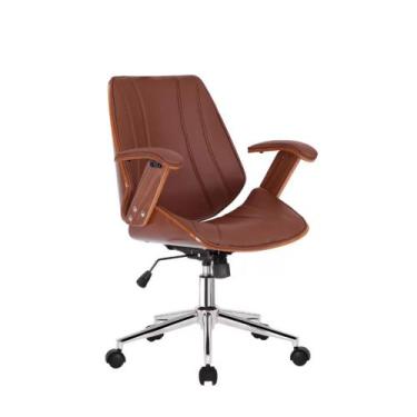 Imagem de Cadeira de Escritório Fratini Kopenhagen Diretor Ergonômica Marrom