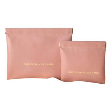 Imagem de Pequena bolsa de maquiagem feminina com fechamento automático, bolsa de maquiagem para viagem, envelope de batom, grande capacidade, rosa, Pink-05-L, Lx01-b-018-05-l