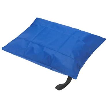 Imagem de Saco de roupa suja Oxford de 50 x 40 cm com zíper, impermeável, reutilizável, lavável, para natação, academia, ioga, azul