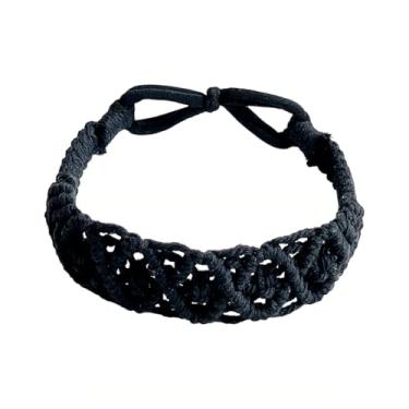 Imagem de Bandanas trançadas femininas modernas e elásticas florais tecidas à mão