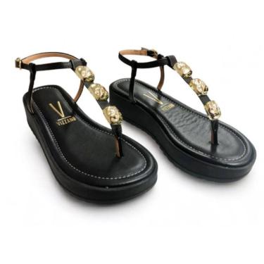 Imagem de Sandália Papaete Feminina Flatform Vizzano Com Pedrarias