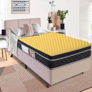 Imagem de Pillow Top Casal Casca de Ovo Massageador Espuma Macio 138x188cm BF Co