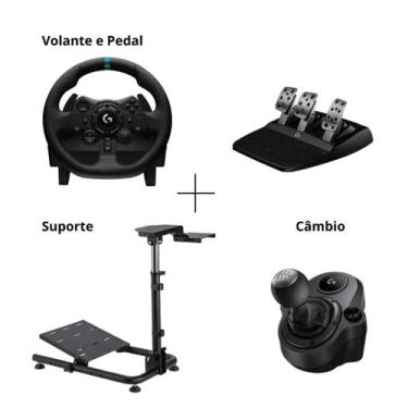 Imagem de Volante Logitech G923 para PS5, PS4 e PC + Cockpit + Câmbio