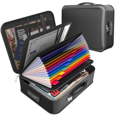 Imagem de Pasta de arquivos onvvippiv Fireproof Lock Waterproof Organizer