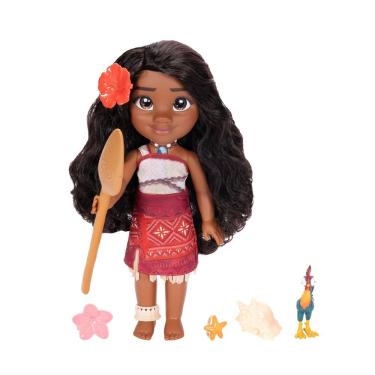 Imagem de Boneca Disney Moana 2 My Singing Friend Moana com figura de Heihei