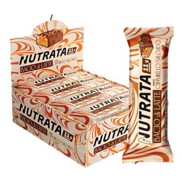 Imagem de Barra De Proteina Caixa c/ 12 Unidades Sabor Caramelo Salgado Bacio Di Latte - Nutrata