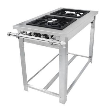 Imagem de Fogão Industrial Inox A Gás 2 Bocas Linha Maxi MMI2 Venâncio - Venanci