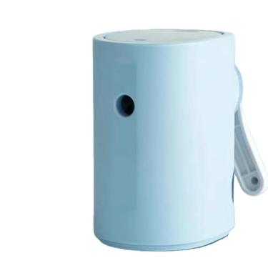 Imagem de GZBABY Apontador de lápis manual, apontador de lápis de manivela com espessura de ponta ajustável, formato de balde de abraço fofo (azul)