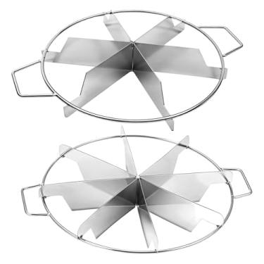 Imagem de LUMINFLY Conjunto de 2 fatiadores de torta de aço inoxidável, 6 fatias e 8 fatias, 28 fatias, ferramentas de fatiar em lava-louças para pizza de bolo de torta