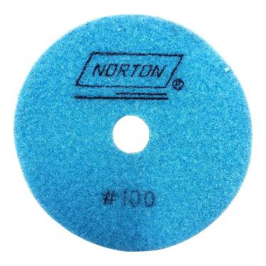 Imagem de Disco Diamantado Flexível Para Polimento 100mm Grão 100 Azul Turquesa Norton