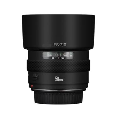 Imagem de Adesivo de lente de câmera EF 50 1.4 para Canon EF 50 mm F1.4 Película protetora de vinil decalque de película (preto fosco)