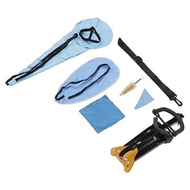 Imagem de SPYMINNPOO Conjunto de Suporte para Saxofone Alto, Rack de Suporte de Saxofone de Metal e Kit de Limpeza para Altos, Alça de Pescoço Ajustável Com Faixa de 18 a 24 Polegadas, Design Portátil para Músicos e Artistas