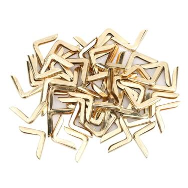 Imagem de Protetor de canto de metal bronze ouro ferro borda capa 50 pçs para álbum de fotos livro scrapbook diy retro decorativo canto guarda acessórios