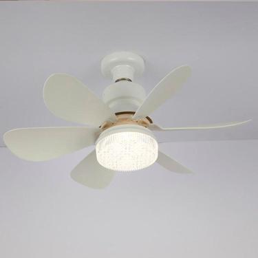 Imagem de Ventilador Teto Moderna Lâmpada E Controle 6 Pás Silencioso