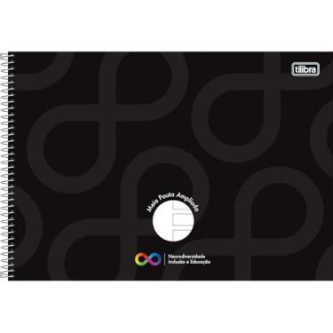 Imagem de Tilibra - Caderno Espiral Capa Dura Meia Pauta Ampliada Tilibra Neuro 40 Folhas - Capa Preto