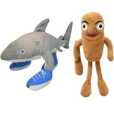 Imagem de LINJABASZKZ Ltalian Tralalero SahurPlush – 12" Animal Soft Pillow Toy – Funny Tung Tung Meme-Inspired Collectible for Fans 2pcs (Yellow)