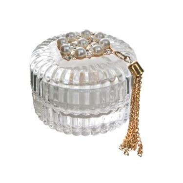 Imagem de Castiçal Em Vidro Com Tampa E Pendente, 4,8cm (A)