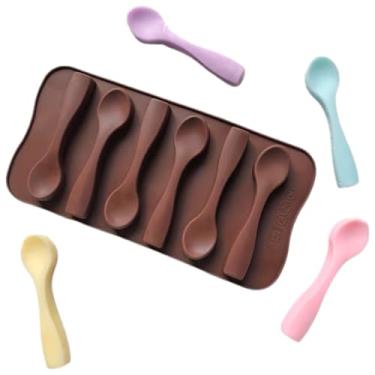 Imagem de Molde de Silicone Colher Chocolate Forma 6 Cavidades Sabonete Biscuit Resina Colheres