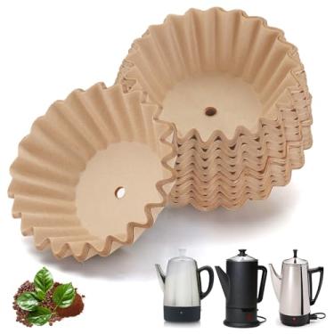 Imagem de Filtros de café compatíveis com Presto Coffee Percolator Electric, 200 peças de papel de filtro de design ondulado perfurado para Presto 12 xícaras de musgo e pedra, 10 xícaras