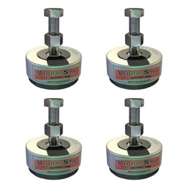 Imagem de Antivibratório Amortecedor Vibra-Stop Mini 1/2" 90mm 2000kg Kit 4 Peça
