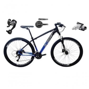 Imagem de Bicicleta Aro 29 Ksw Xlt 27v Câmbios Shimano Altus Freios Hidráulicos Garfo Com Trava - Preto-azul