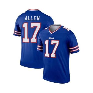 Imagem de Camisa De Futebol Americano Masculina Buffalo Bill Allen NO.10 Com Núm