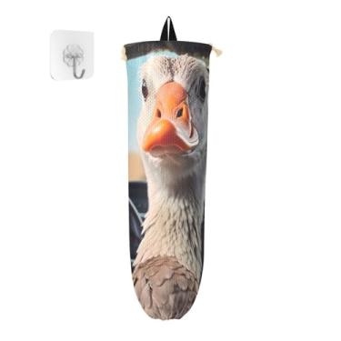 Imagem de Gansos em copos sentados atrás do volante, organizador de saco de armazenamento de cozinha, dispensador de sacolas de compras para sacolas plásticas