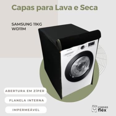 Imagem de CAPA PARA LAVA E SECA SAMSUNG 11KG WD11M IMPERMEÁVEL FLEX (Preto)