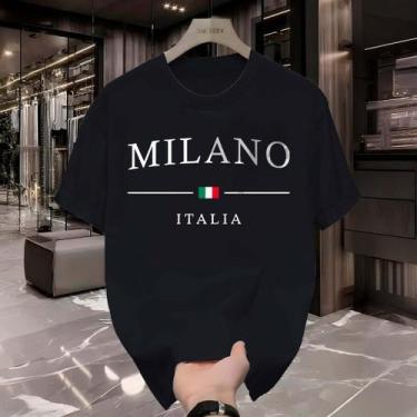 Imagem de Camiseta Milano Italia T-Shirt 100% Algodão Camisa Masculina Street We