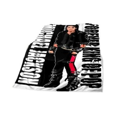 Imagem de Cobertor Super Macio Michael J-Jackson De Alta Qualidade Para Viagem, 